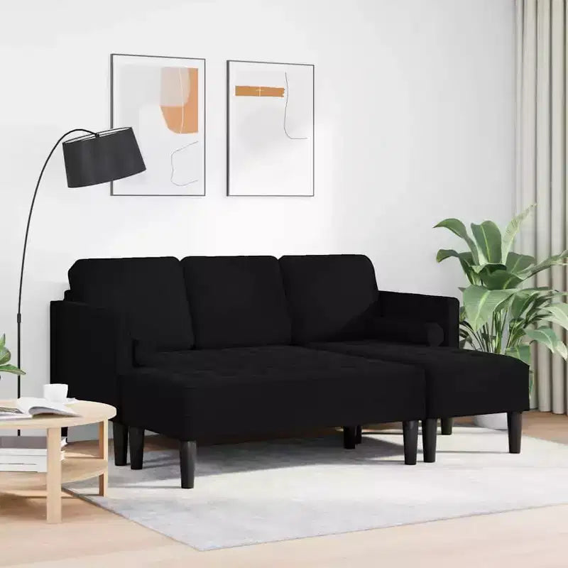 vidaXL Set Divani 2 pz Grigio chiaro 173 x 131 x 67 cm Velluto