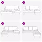 vidaXL Set Divani 2 pz Grigio chiaro 173 x 131 x 67 cm Velluto