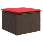 vidaXL Salotto da Giardino con Cuscini 6 pz in Polyrattan Marrone - Marrone