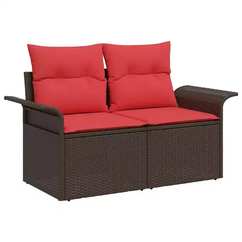vidaXL Salotto da Giardino con Cuscini 6 pz in Polyrattan Marrone - Marrone