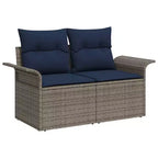 vidaXL Salotto da Giardino con Cuscini 6 pz in Polyrattan Marrone - Marrone