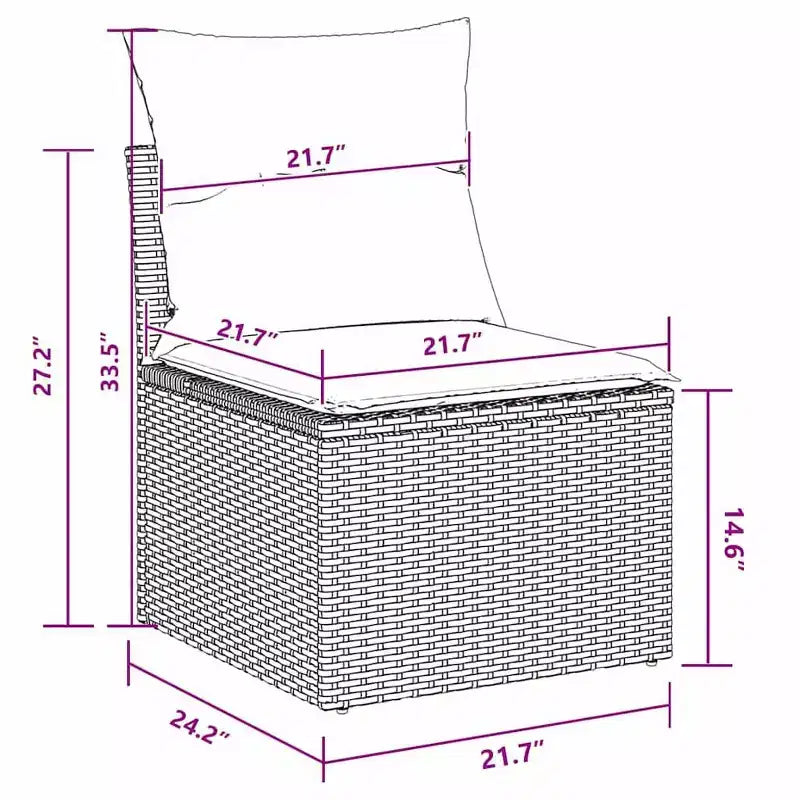 vidaXL Salotto da Giardino con Cuscini 6 pz in Polyrattan Marrone - Marrone