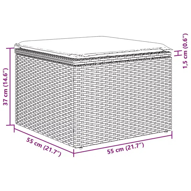 vidaXL Set Divani da Giardino con Cuscini 6 pz Marrone Polyrattan