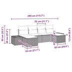 vidaXL Set Divani da Giardino con Cuscini 6 pz Marrone Polyrattan