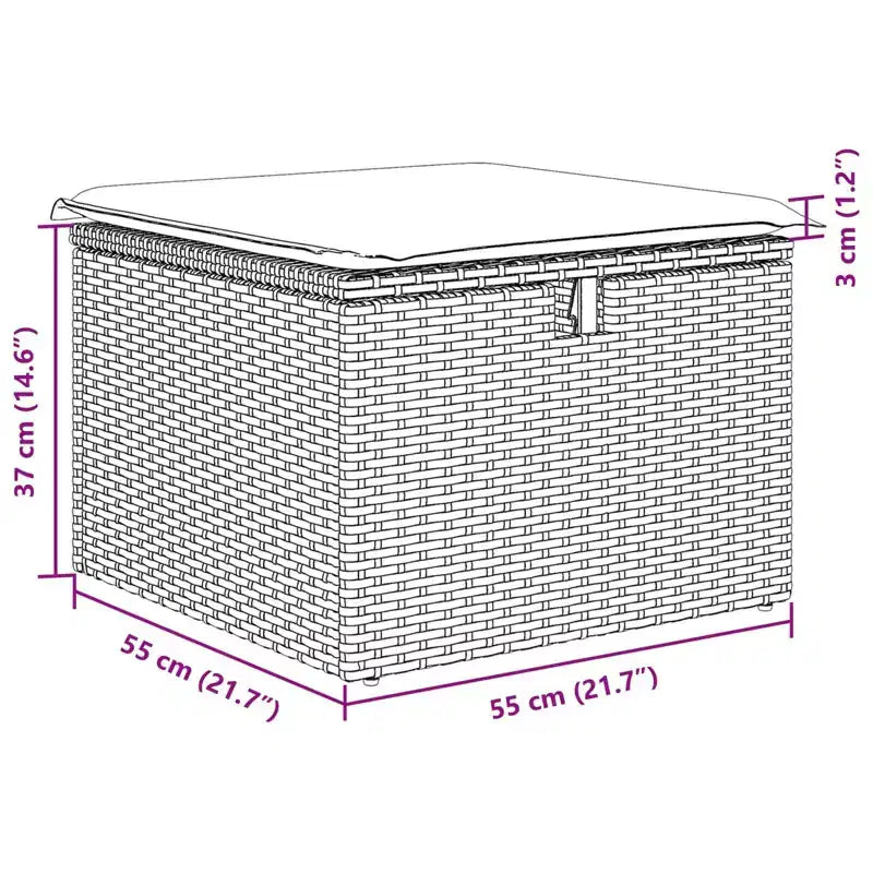 vidaXL Set divani da giardino con cuscini 6 pz Marrone Polirattan - Marrone senza tavolo Rosso