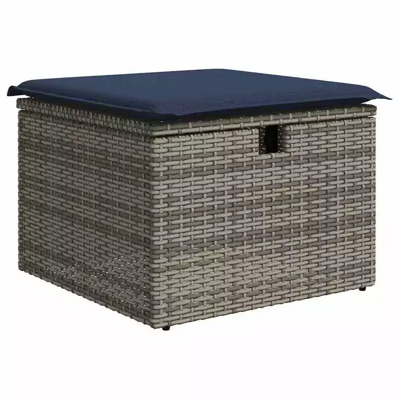 vidaXL Set divani da giardino con cuscini 6 pz Marrone Polirattan - Marrone senza tavolo Rosso