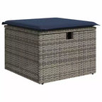 vidaXL Set divani da giardino con cuscini 6 pz Marrone Polirattan - Marrone senza tavolo Rosso