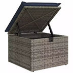 vidaXL Set divani da giardino con cuscini 6 pz Marrone Polirattan - Marrone senza tavolo Rosso