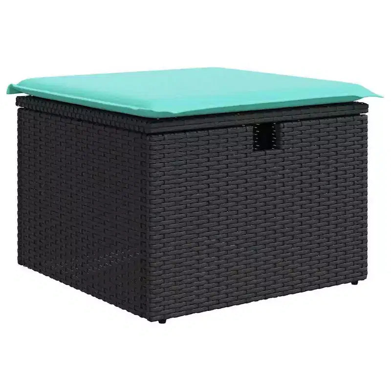 vidaXL Set divani da giardino con cuscini 6 pz Marrone Polirattan - Marrone senza tavolo Rosso