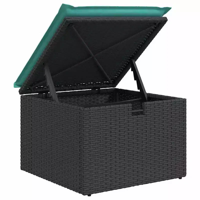 vidaXL Set divani da giardino con cuscini 6 pz Marrone Polirattan - Marrone senza tavolo Rosso