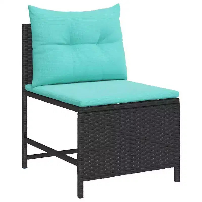 vidaXL Set divani da giardino 6 pz in polyrattan marrone e rosso
