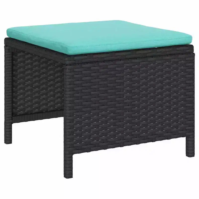 vidaXL Set divani da giardino 6 pz in polyrattan marrone e rosso