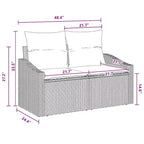 vidaXL Garden Sofa Set 7 pcs Brown Poly rattan