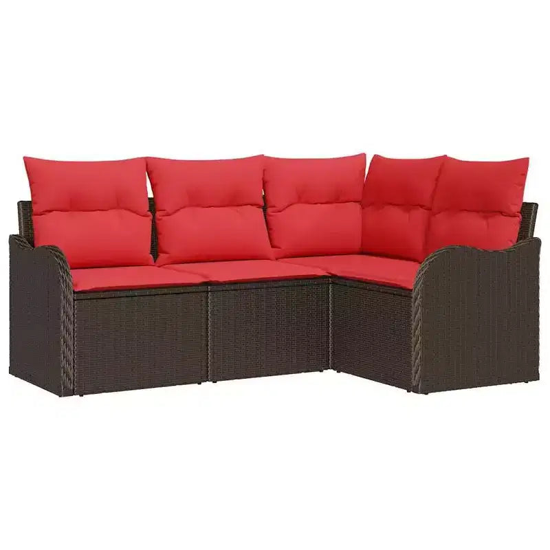 vidaXL Set Divani da Giardino 4 pz in Polyrattan