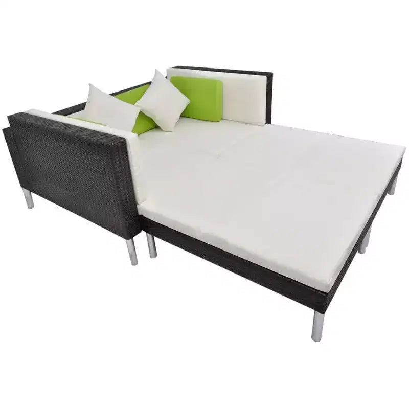vidaXL Salotto da Giardino 4 Pezzi con Cuscini Polyrattan