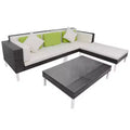 vidaXL Salotto da Giardino 4 Pezzi con Cuscini Polyrattan