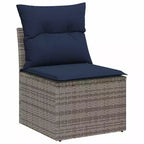 vidaXL Garden Sofa Set with Cushion 10 pcs Brown Poly rattan