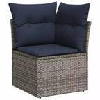 vidaXL Garden Sofa Set with Cushion 10 pcs Brown Poly rattan