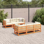 vidaXL Patio Sofa Set Outdoor Conversation Furniture 7 Piece Solid Wood Pine
