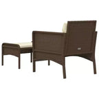 vidaXL Set Mobili da Giardino 2 Pezzi Sedia da Esterno con Cuscini in Poly Rattan