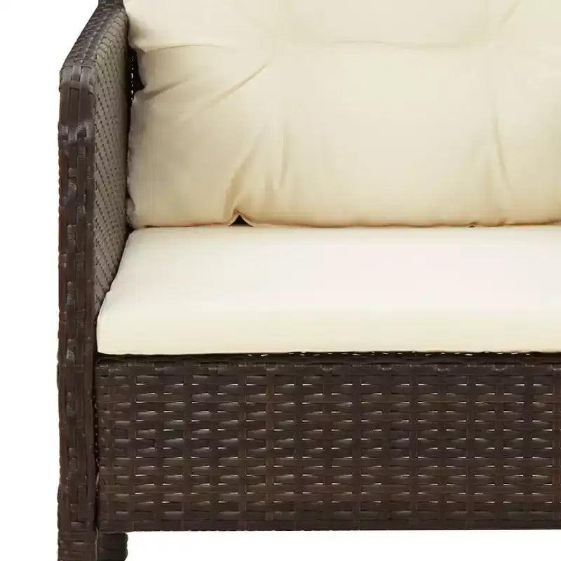 vidaXL Set Mobili da Giardino 2 Pezzi Sedia da Esterno con Cuscini in Poly Rattan
