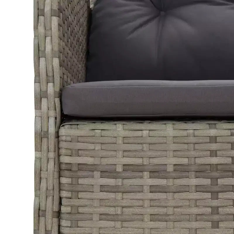 vidaXL Set Mobili da Giardino 2 Pezzi Sedia da Esterno con Cuscini in Poly Rattan