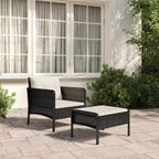 vidaXL Set Mobili da Giardino 2 Pezzi Sedia da Esterno con Cuscini in Poly Rattan