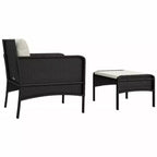 vidaXL Set Mobili da Giardino 2 Pezzi Sedia da Esterno con Cuscini in Poly Rattan
