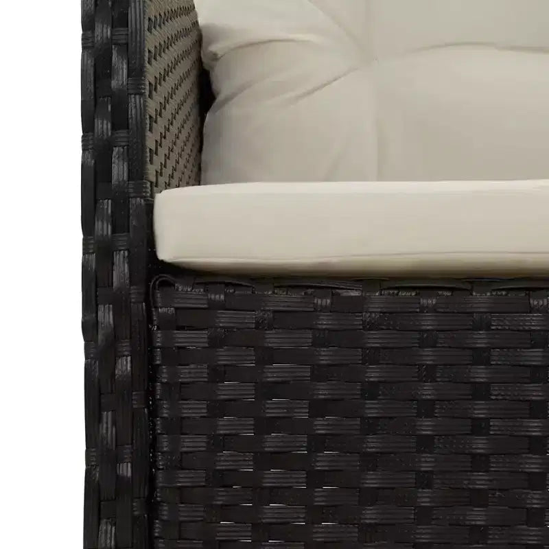 vidaXL Set Mobili da Giardino 2 Pezzi Sedia da Esterno con Cuscini in Poly Rattan