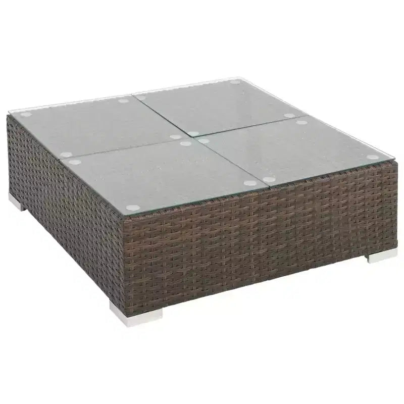 vidaXL Set di mobili da giardino 6 pezzi Divano da esterno con tavolino Polyrattan