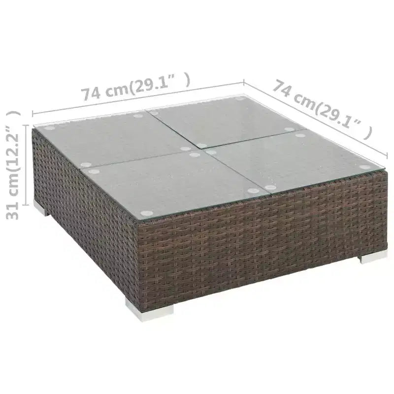 vidaXL Set di mobili da giardino 6 pezzi Divano da esterno con tavolino Polyrattan