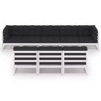 vidaXL Patio Furniture Set 8 Piece Sofa Set with Cushions Solid Wood Pine