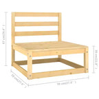 vidaXL Patio Furniture Set 8 Piece Sofa Set with Cushions Solid Wood Pine