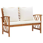 vidaXL Set divani da giardino 3 pz in legno massello di acacia oliato Naturale