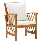 vidaXL Set divani da giardino 3 pz in legno massello di acacia oliato Naturale