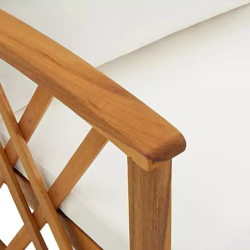 vidaXL Set divani da giardino 3 pz in legno massello di acacia oliato Naturale
