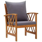 vidaXL Set divani da giardino 3 pz in legno massello di acacia oliato Naturale