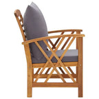 vidaXL Set divani da giardino 3 pz in legno massello di acacia oliato Naturale