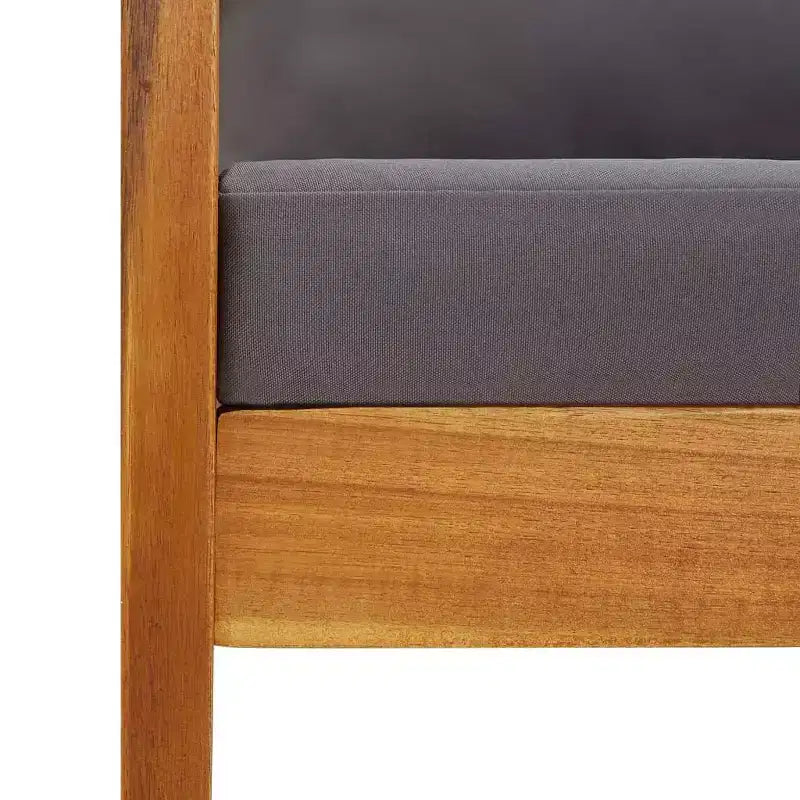 vidaXL Set divani da giardino 3 pz in legno massello di acacia oliato Naturale