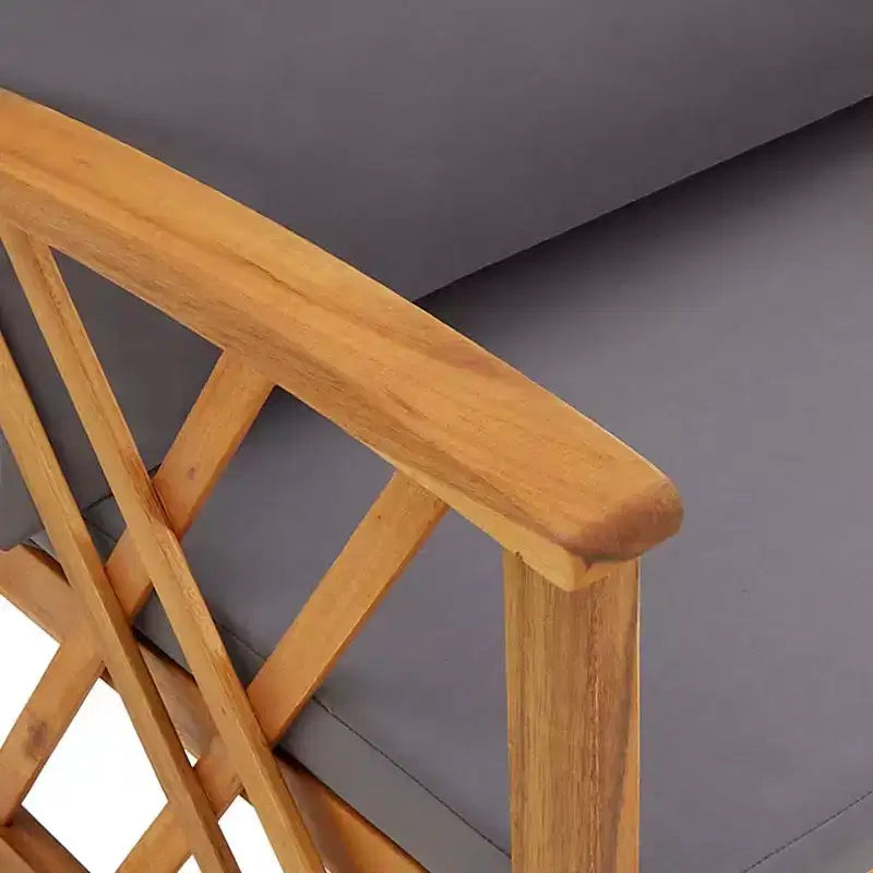 vidaXL Set divani da giardino 3 pz in legno massello di acacia oliato Naturale