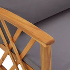 vidaXL Set divani da giardino 3 pz in legno massello di acacia oliato Naturale