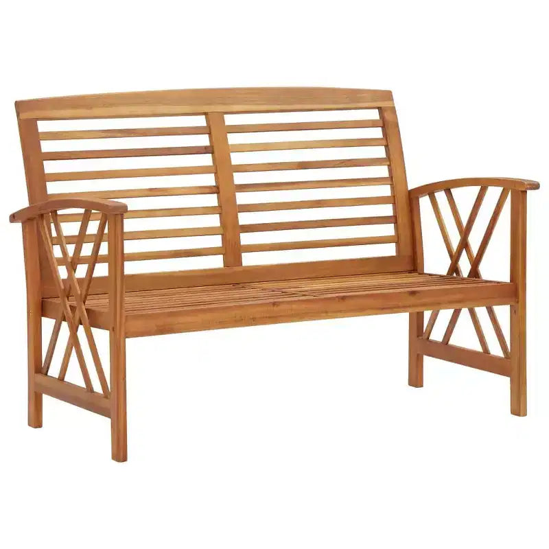 vidaXL Set divani da giardino 3 pz in legno massello di acacia oliato Naturale