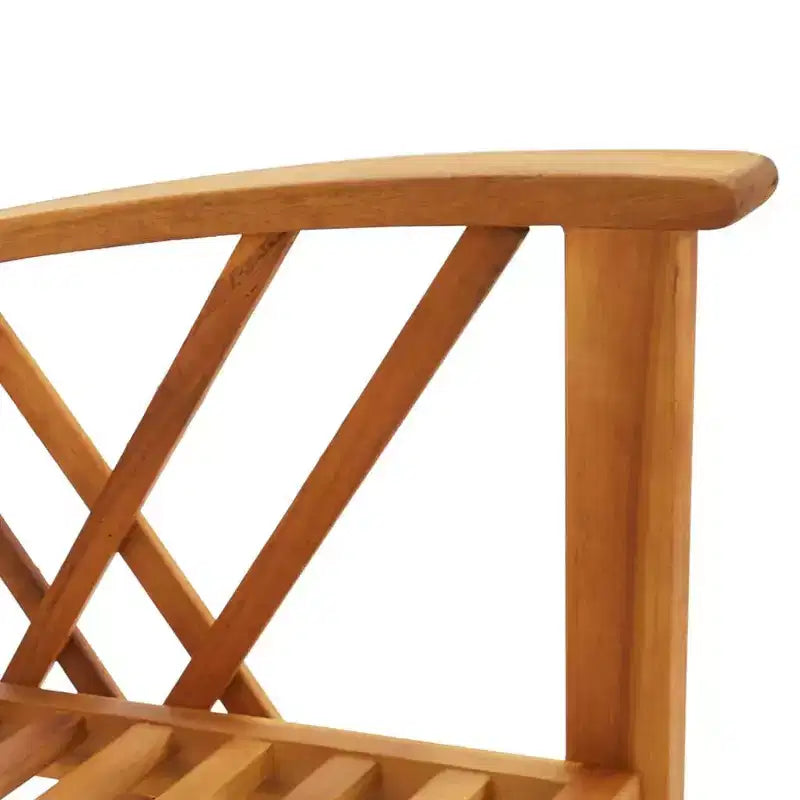 vidaXL Set divani da giardino 3 pz in legno massello di acacia oliato Naturale