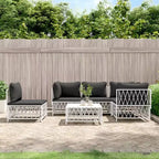 vidaXL Set Salotto da Giardino 6 pz con Cuscini Acciaio Antracite