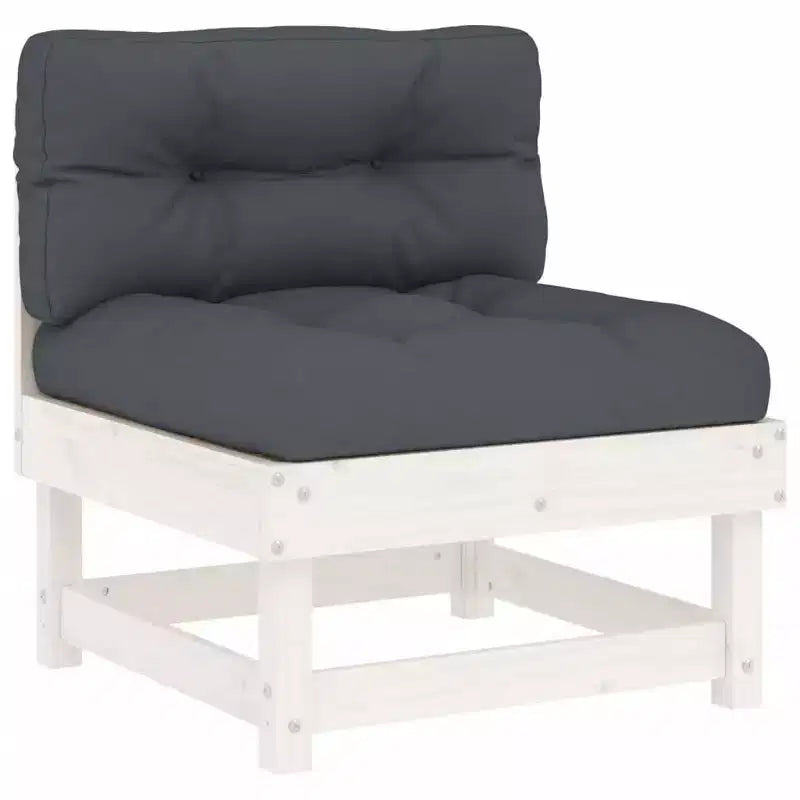 vidaXL Set Salotto da Giardino con Cuscini, 8 pz, in Legno Massello