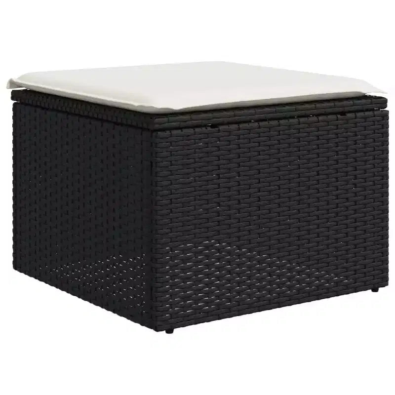 vidaXL Set Divani da Giardino 6 pz con Cuscini in Polirattan Marrone e Crema con Tavolo