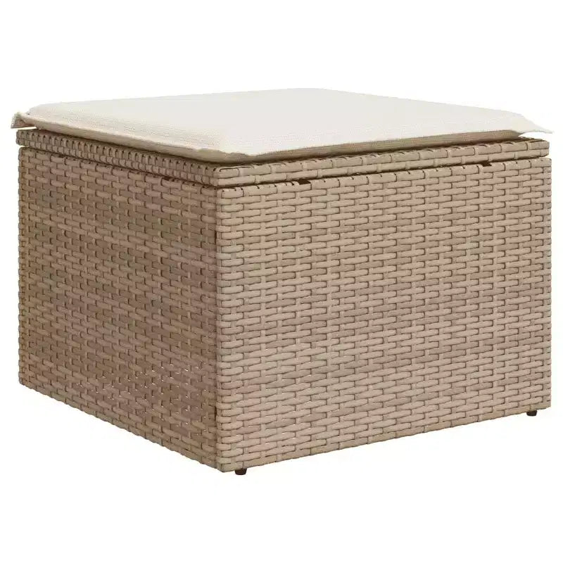 vidaXL Set Divani da Giardino 6 pz con Cuscini in Polirattan Marrone e Crema con Tavolo