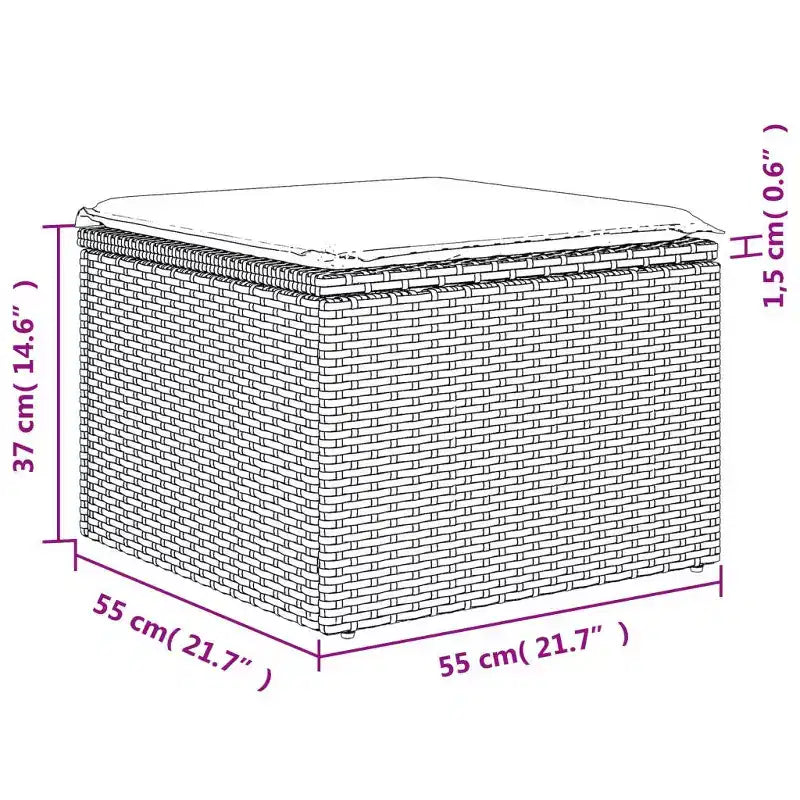 vidaXL Set Divani da Giardino 4 pz con Cuscini Polyrattan
