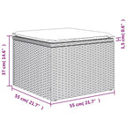 vidaXL Set Divani da Giardino 4 pz con Cuscini Polyrattan