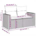 vidaXL Set Divani da Giardino 4 pz con Cuscini Polyrattan